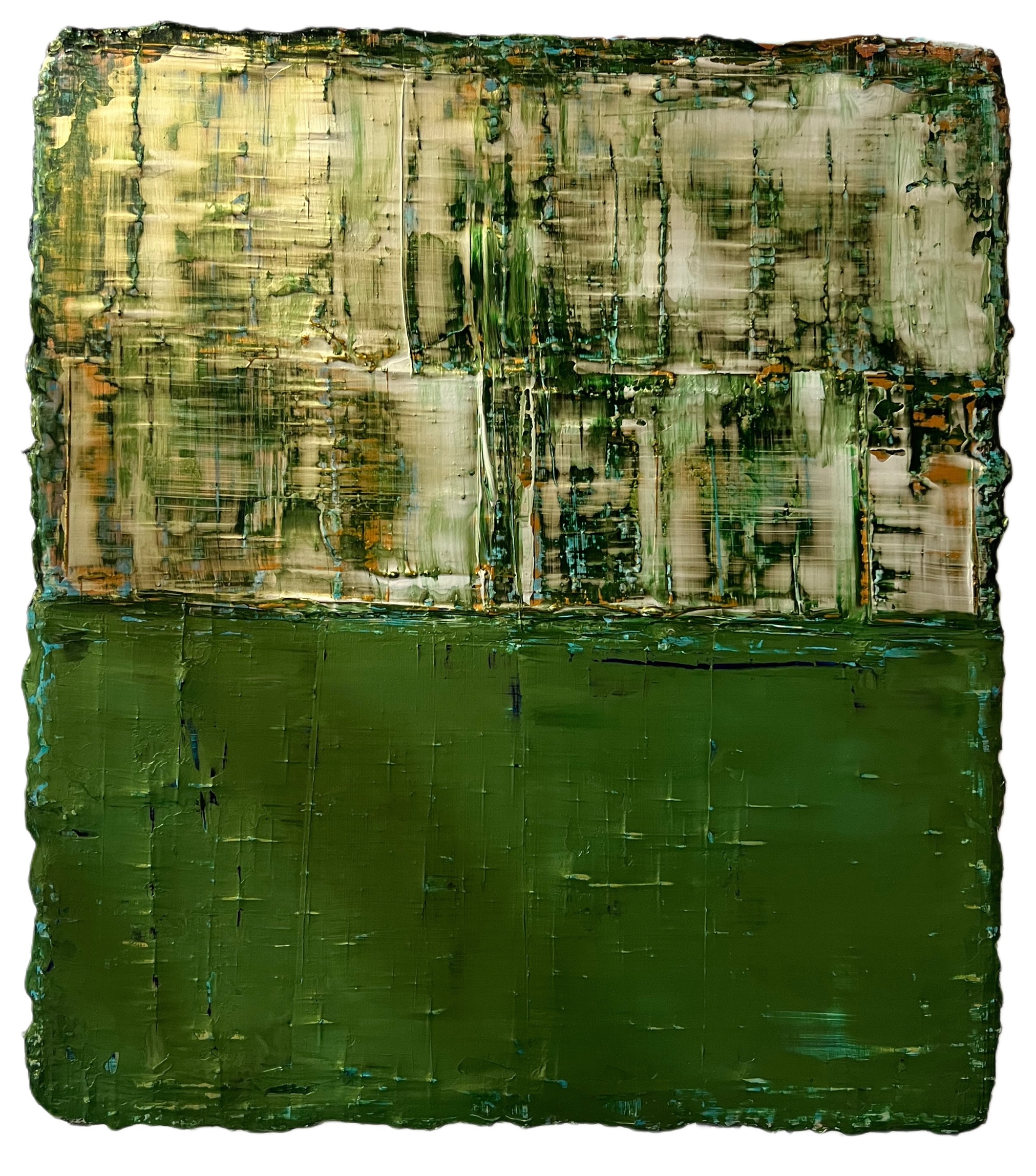 between gold green and blue  no. 4
Mischtechnik auf Leinwand
IT-Cadoneghe, Sommer 2025
76 x 86